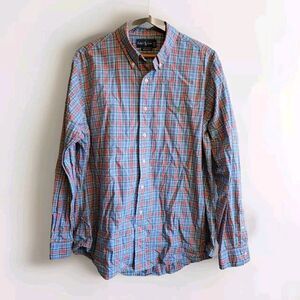 Ralph Lauren Mens XL Button Down Shirt Plaid Cotton Business Casual
